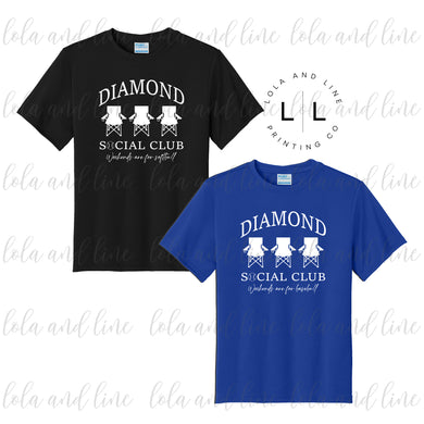 Diamond Social Club ~ Baseball or Softball! (ANY color tee!)