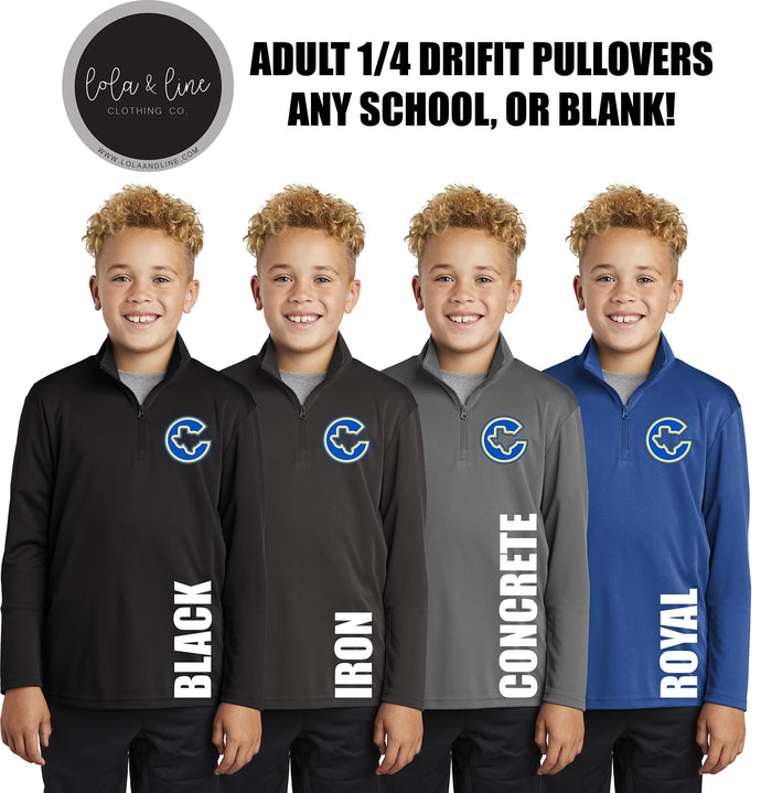 Adult Drifit 1/4 Zip Pullover