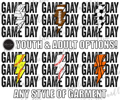 Game Day Bolt ~ All sizes!