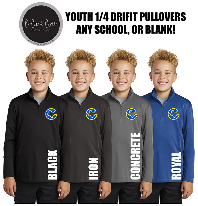 Youth Drifit 1/4 Zip Pullover