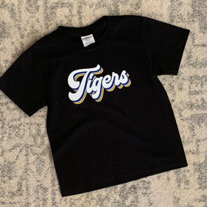 Retro Tigers Black Cotton - 3T