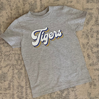 Retro Tigers Lt Grey Cotton - 4T